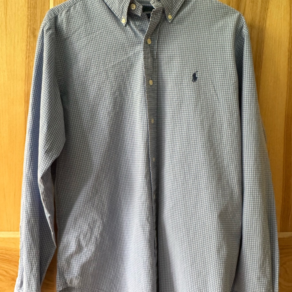 Ralph Lauren Blue Checkered Polo Shirt